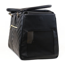 Load image into Gallery viewer, Vanderpump Monogramme Pet Carrier - Black - Vanderpump Pets