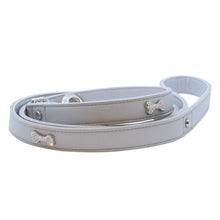 Load image into Gallery viewer, VP Pets Designer Diamond and Bone Leatherette Leash - Grey - Vanderpump Pets