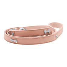 Load image into Gallery viewer, VP Pets Designer Diamond and Bone Leatherette Leash - Pink - Vanderpump Pets