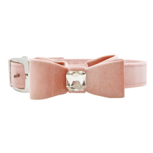 Load image into Gallery viewer, Diamond Velvet Bowtie Collar - Pink - Vanderpump Pets