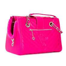 Load image into Gallery viewer, Vanderpump Monogramme Chain Pet Carrier - Pink - Vanderpump Pets