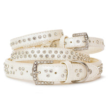 Load image into Gallery viewer, VP Pets Diamond Choker Leatherette Collar - White - Vanderpump Pets