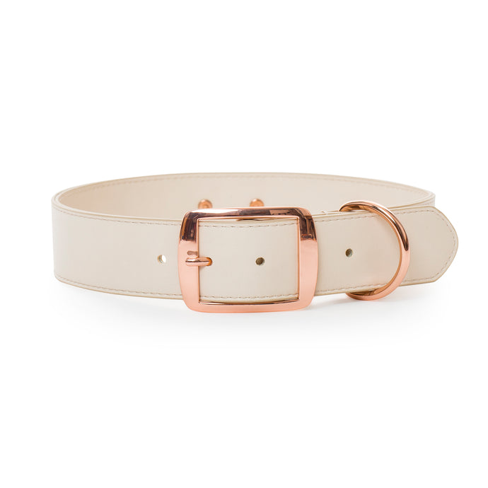 VP Pets Wide Large-Breed Collar - Cream - Vanderpump Pets